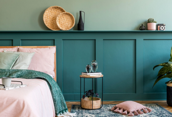 Dinding Kayu Panel dengan Sentuhan Modern